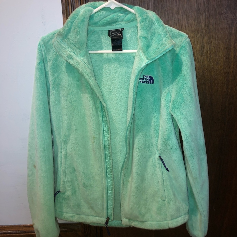 Mint green north face